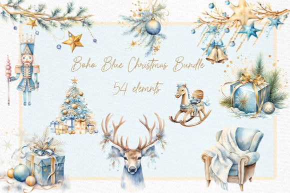 Download Boho Christmas Clipart Bundle Cozy Xmas - Xmas Collection