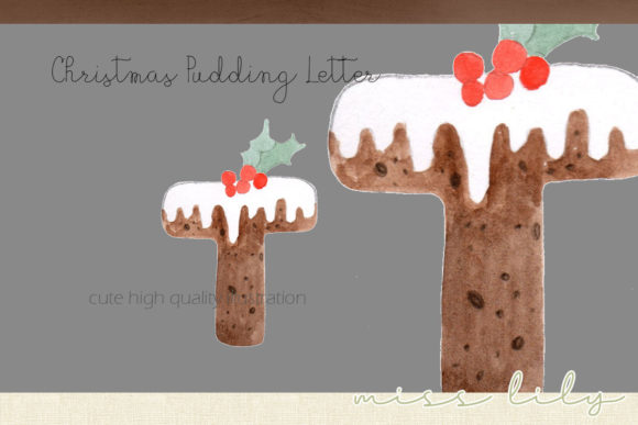 Download Christmas Pudding Letter T - Christmas pudding Collection