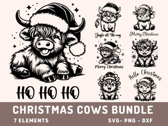 Download Highland Cow Christmas Svg Bundle - Highland cow christmas svg Collection