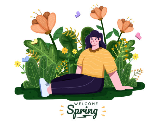 Download Person Enjoy Spring Seasons Vacation - Joy Collection