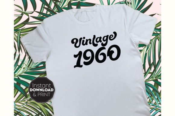 Download Vintage 1960 Shirt Birthday Gift Design - Gift design Collection