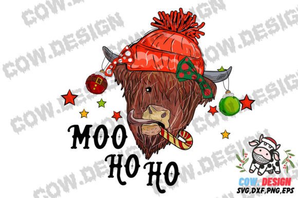 Download MOO Ho Ho Highland Cow Christmas SVG - Highland cow christmas svg Collection