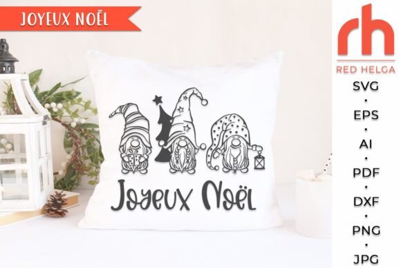 Download Joyeux Noël SVG, Xmas Gnomes Cut File - Xmas Collection